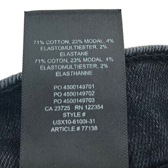 Aritzia Denim Forum The Lola Jeans Women’s Size 27 Black Washed High Rise Skinny - Picture 13 of 13